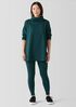 Cozy Brushed Terry Hug Funnel Neck Long Top