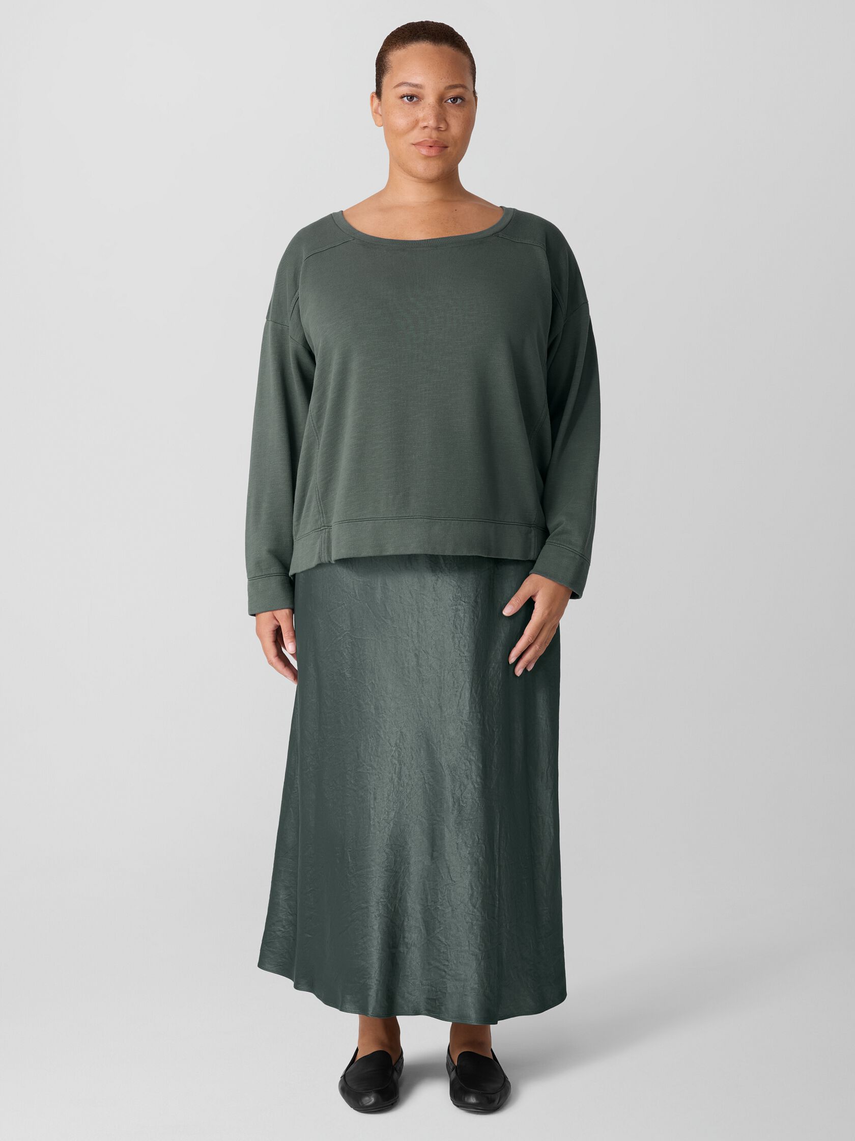 Garment-Dyed Organic Cotton Terry Box-Top