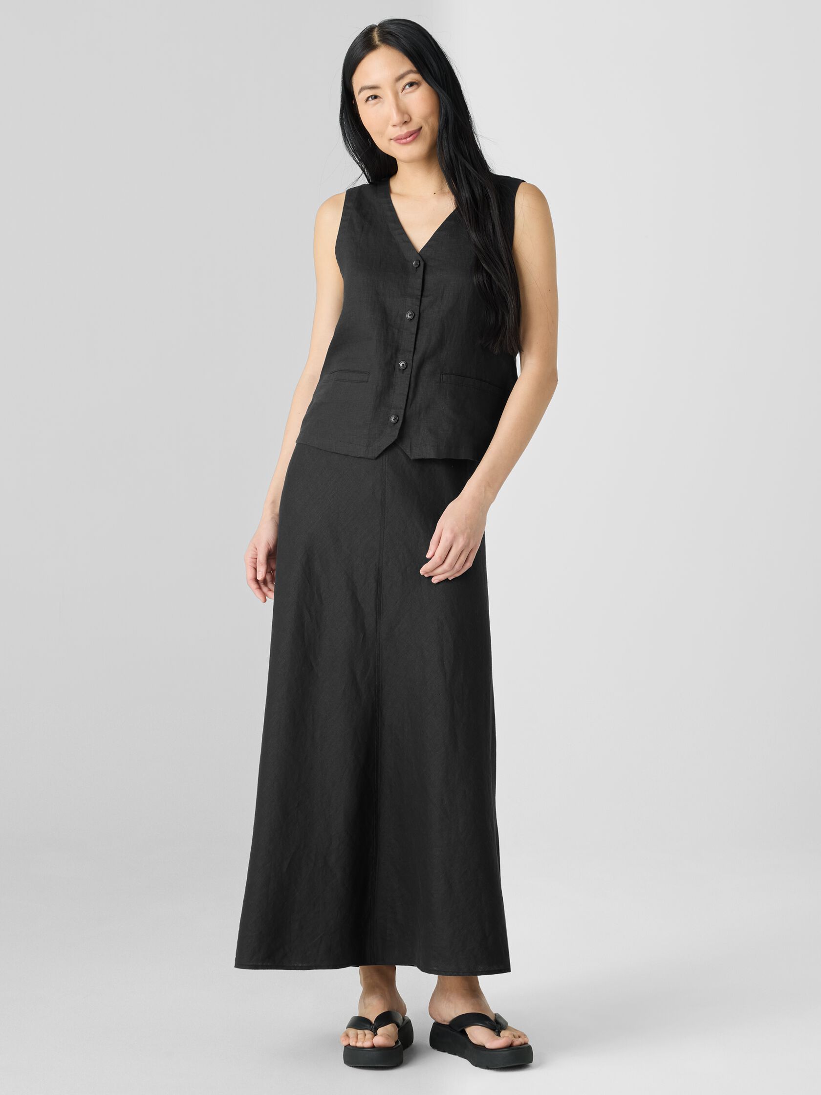 Organic Linen Bias Skirt