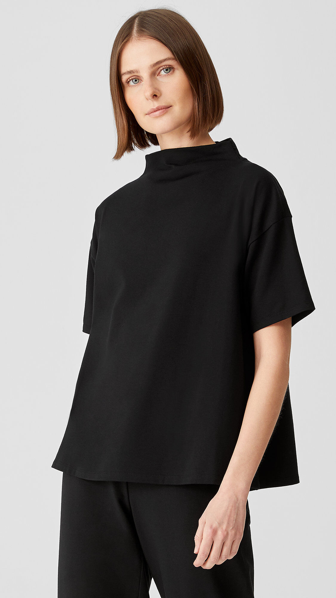 eileen fisher funnel neck