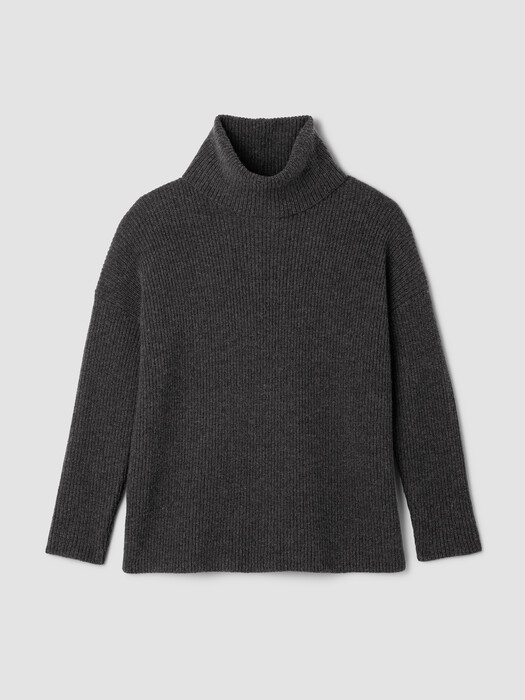 Recycled Wool Cashmere Turtleneck Top