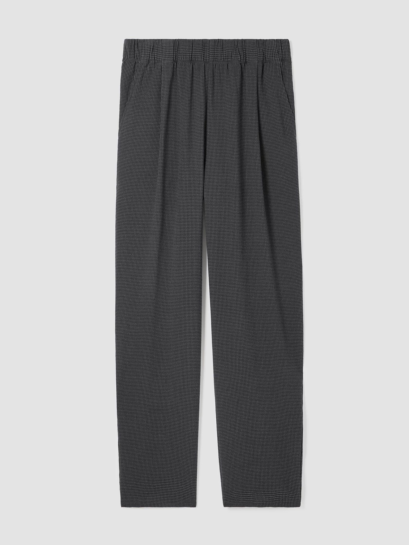 Mini Check Crepe Tapered Pant