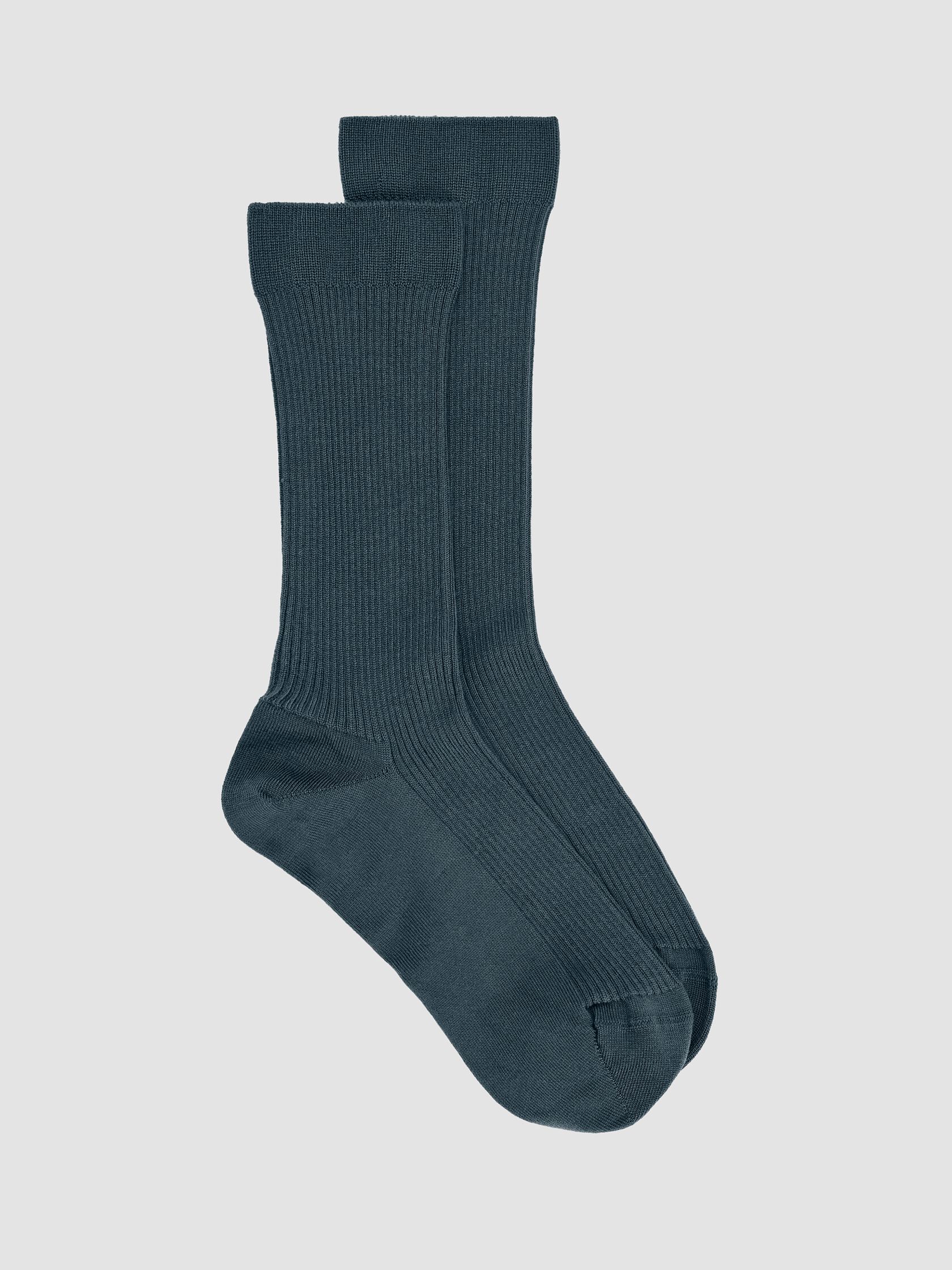 Ribbed Knit Trouser Sock