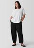 Organic Cotton Jacquard Crew Neck Top