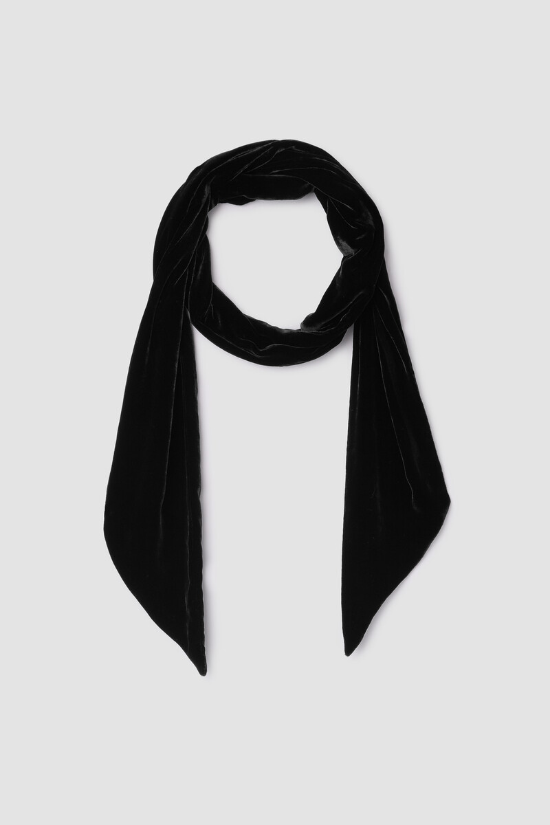 Velvet Double Tie Scarf Velvet Double Tie Scarf