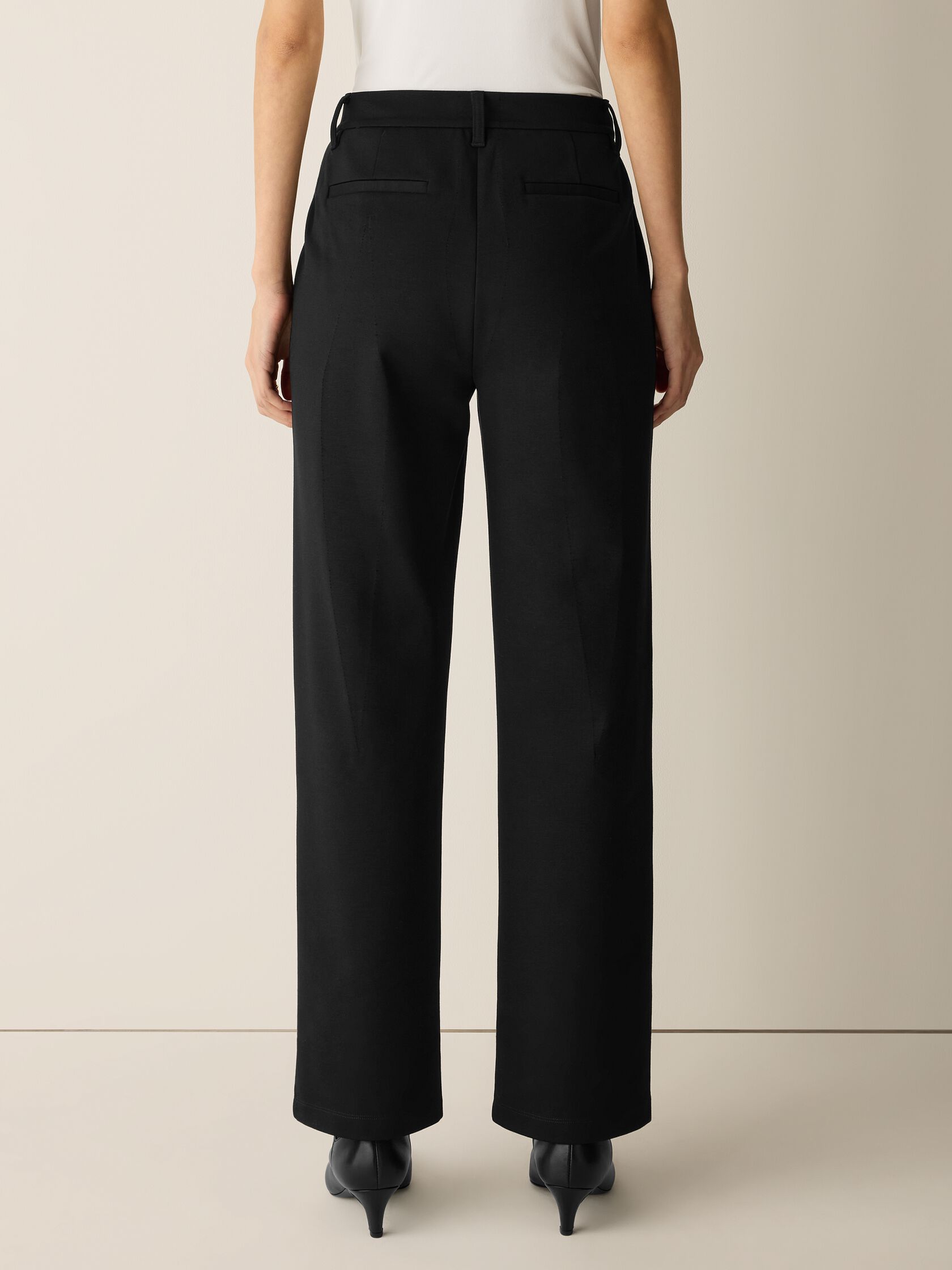 Washable Flex Ponte Straight Trouser Pant
