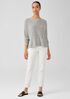 Silk Noil Crew Neck Top