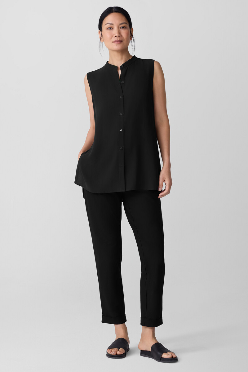 Washable Stretch Crepe Cuffed Pant Washable Stretch Crepe Cuffed Pant