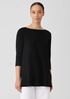 Organic Linen Jersey Bateau Neck Top