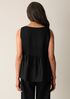 Pleated Silk Bateau Neck Tank