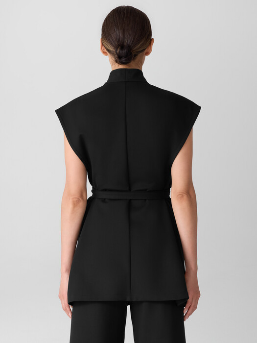 Washable Flex Ponte High Collar Vest