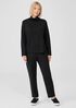 Cozy Brushed Terry Funnel Hug Neck Box-Top