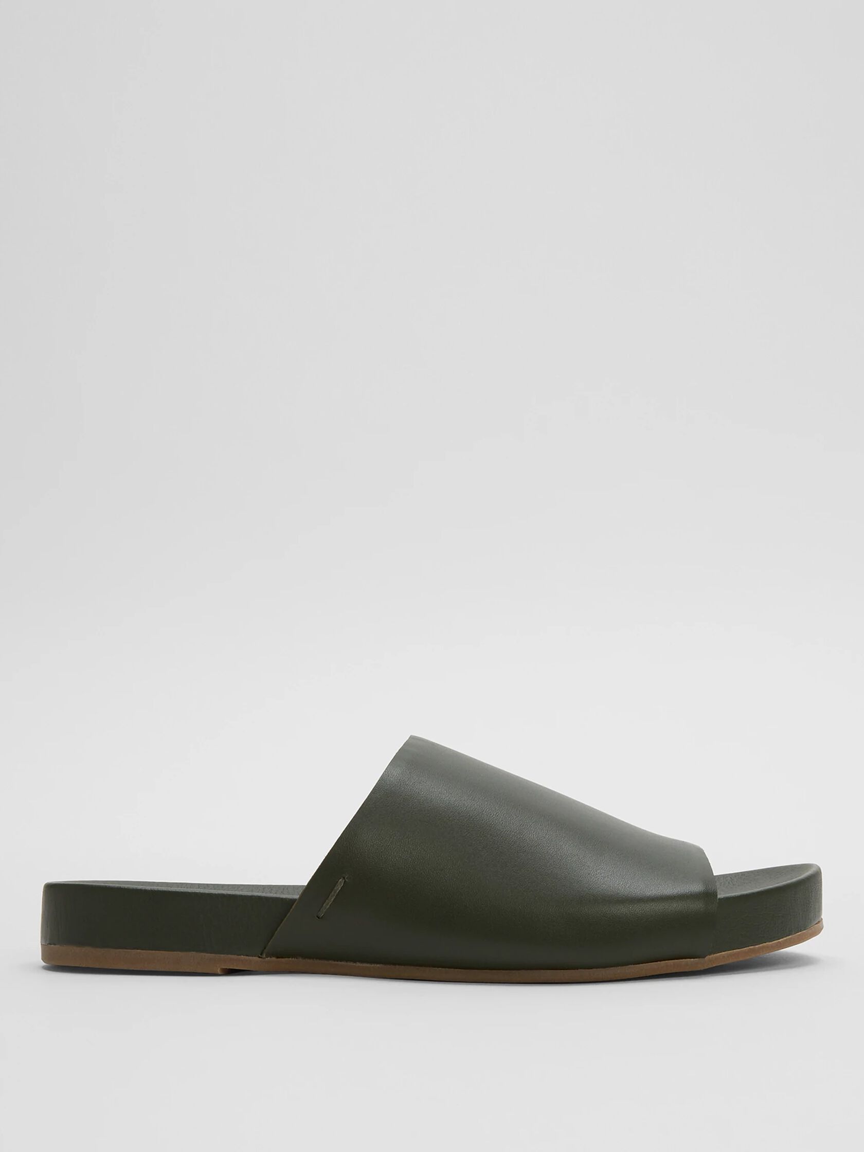 Mask Nappa Leather Slide Sandal