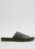 Mask Nappa Leather Slide Sandal