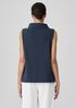 Pima Cotton Stretch Jersey Funnel Neck Tank