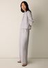Striped Organic Cotton Gauze Band Collar Shirt