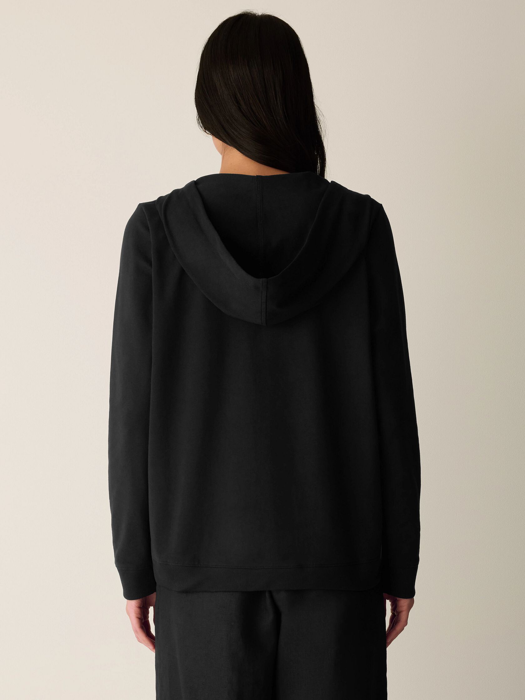 Pima Cotton Stretch Jersey Hooded Jacket