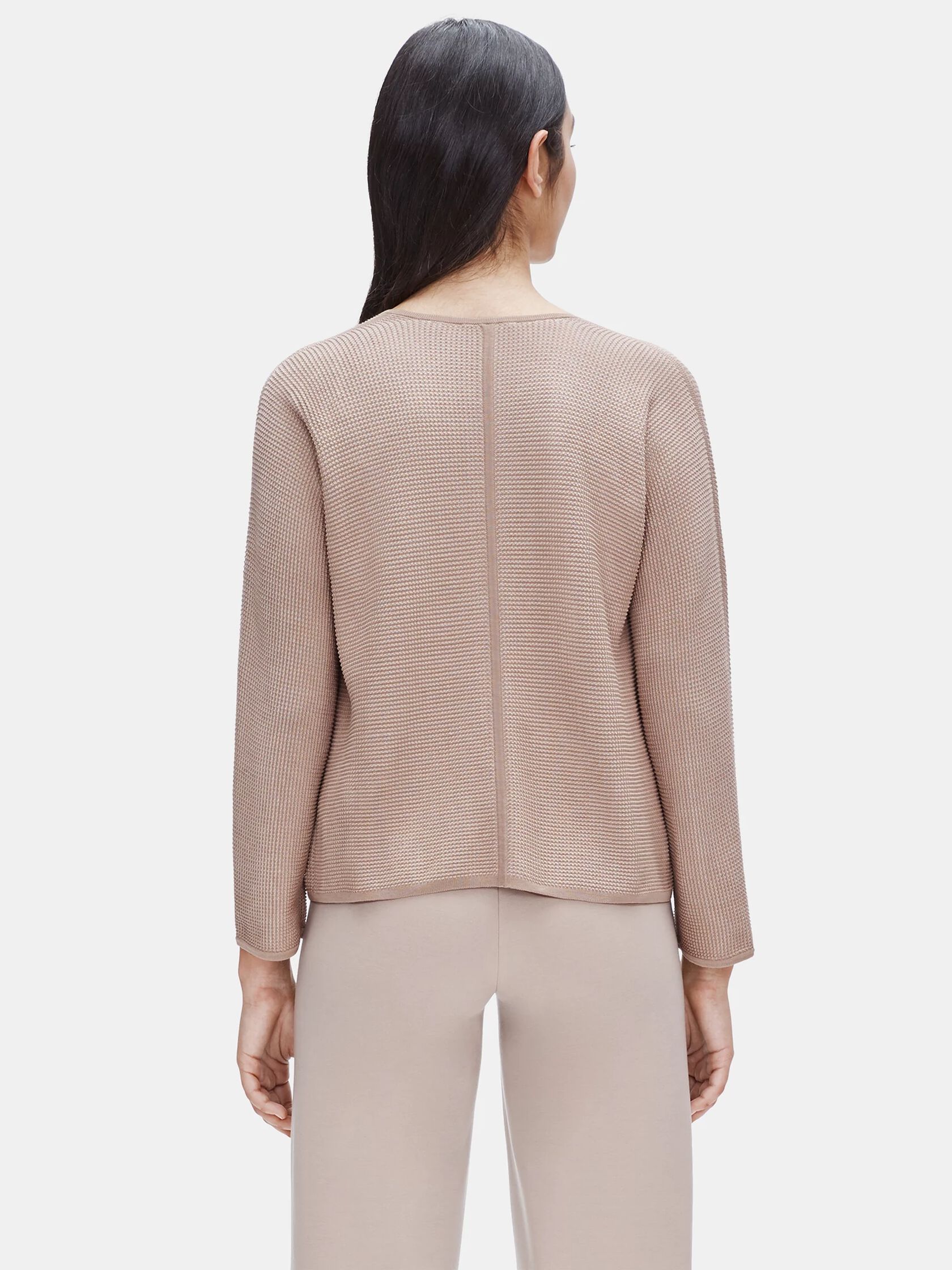 Silk & Organic Cotton Round Neck Cardigan