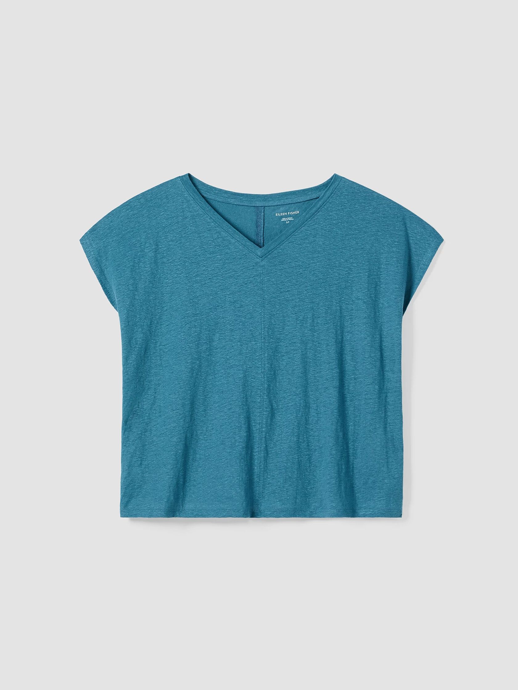 Organic Linen Jersey V-Neck Tee