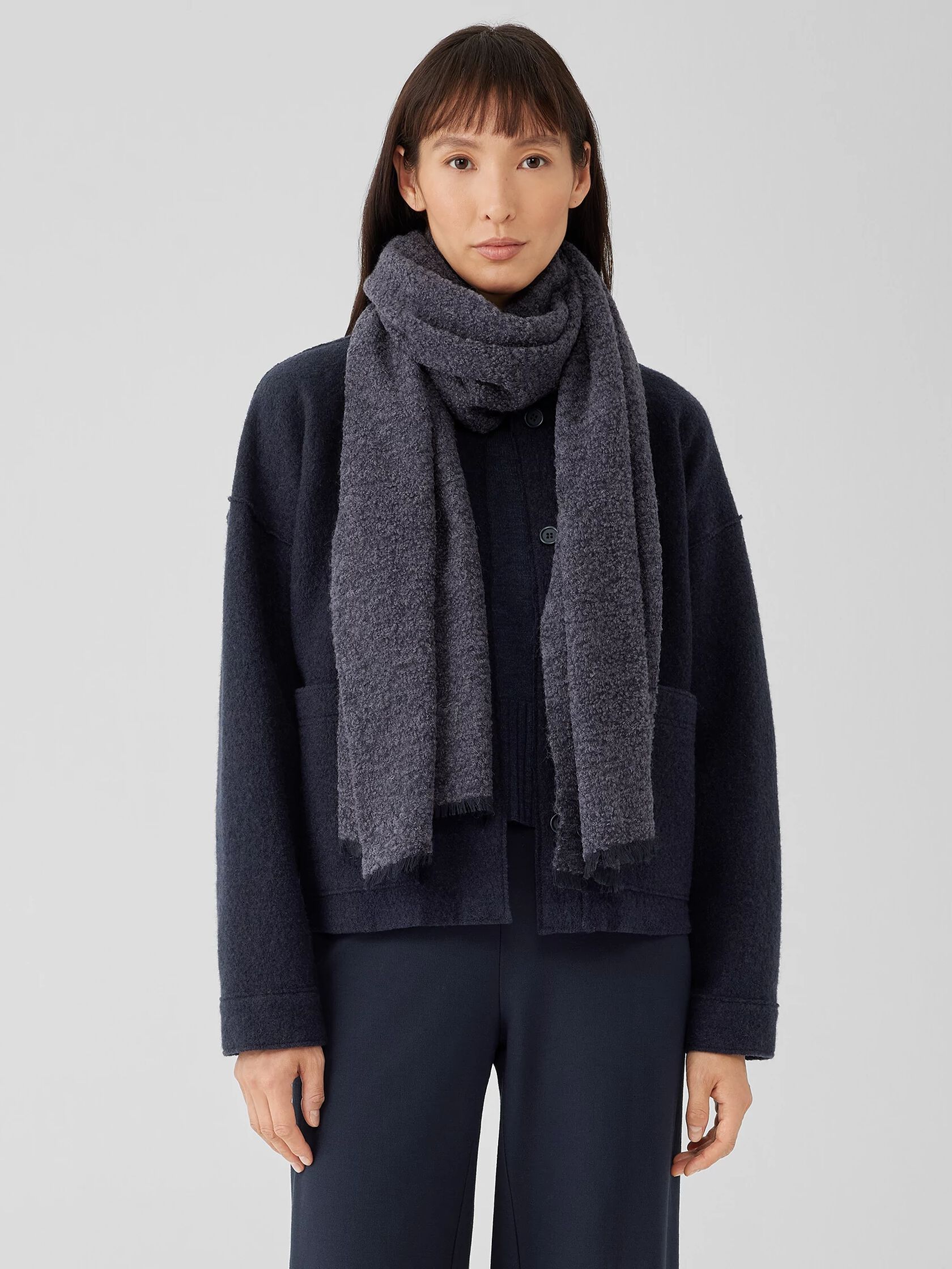Fluffy Boucle Scarf