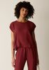 Puckered Organic Linen Stripe Square Top