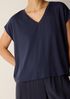 Fine Jersey V-Neck Square Top