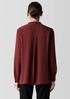 Silk Georgette Crepe Band Collar Shirt