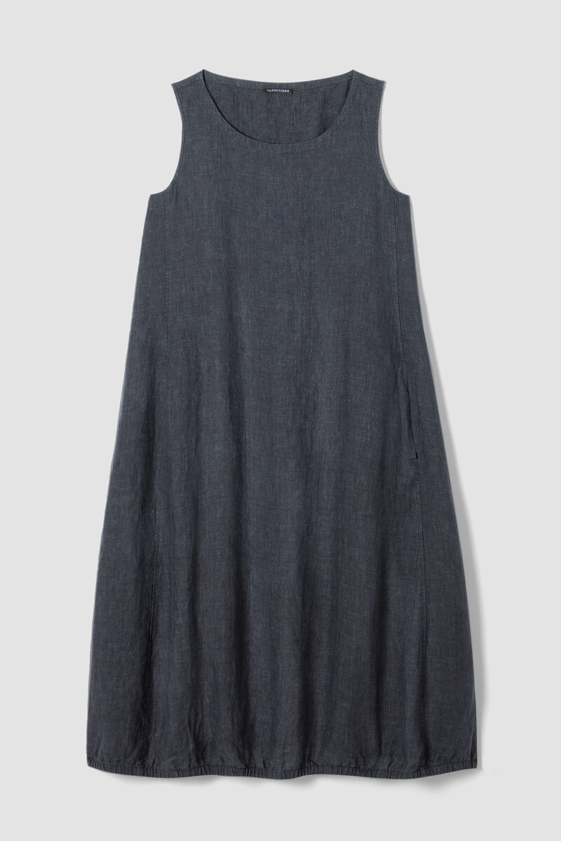 Washed Organic Linen Délavé Lantern Dress Washed Organic Linen Délavé Lantern Dress