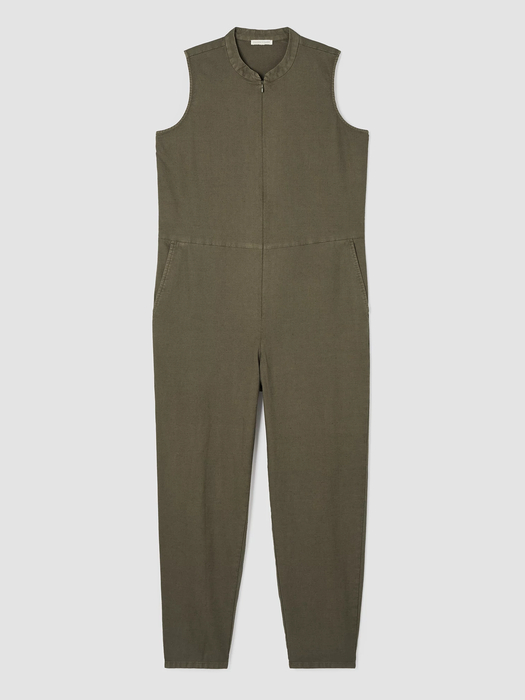 Cotton Hemp Stretch Jumpsuit