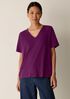 Organic Cotton Slubby Jersey V-Neck Tee