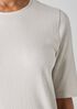 Crinkled Jersey Crew Neck Top