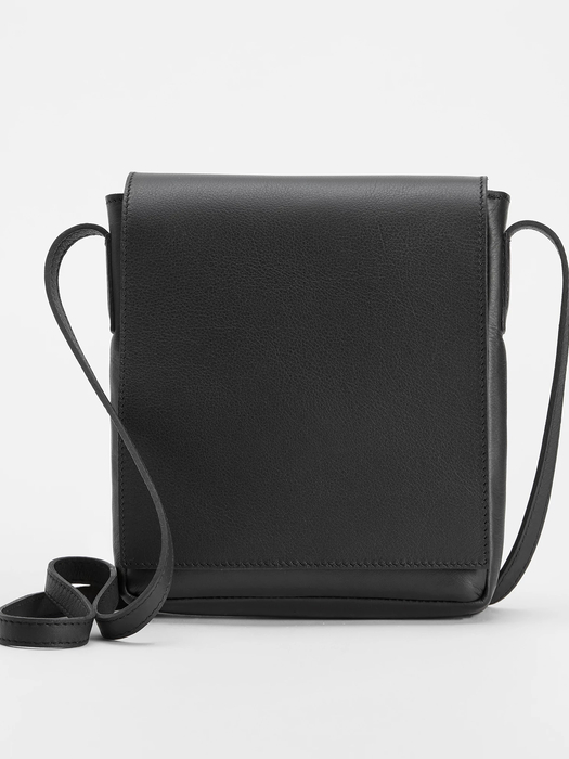 Italian Leather Square Crossbody Bag