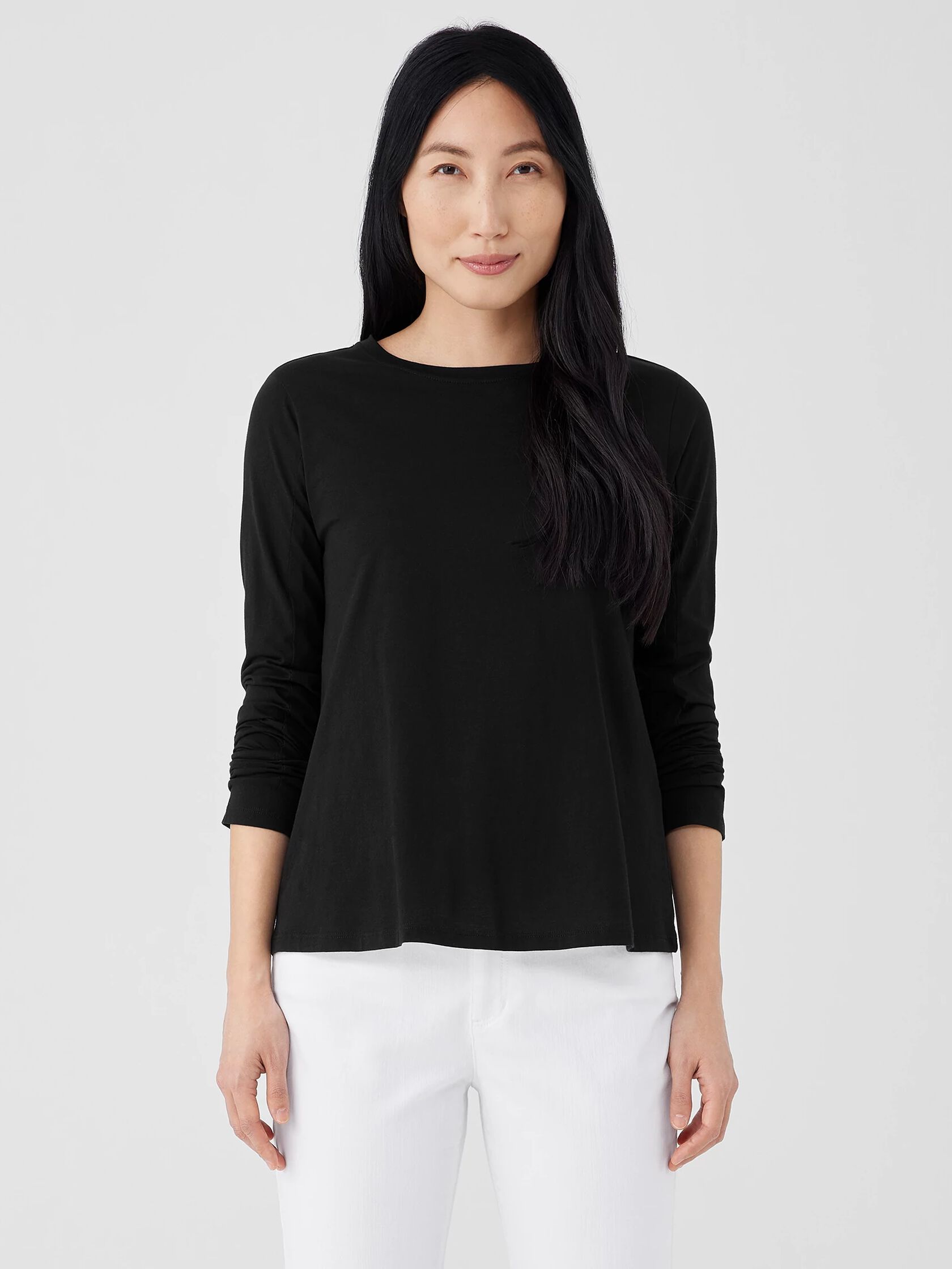 Organic Pima Cotton Jersey Long-Sleeve Tee