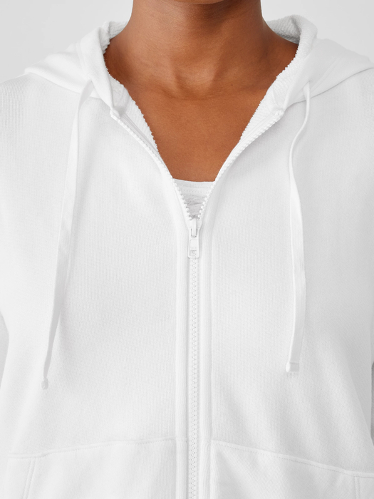 Lightweight Organic Cotton Terry Hooded Top