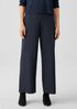 Washable Stretch Crepe High-Waisted Wide Pant
