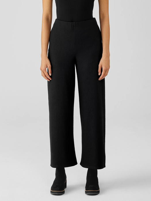 Boiled Wool Jersey Wide-Leg Pant