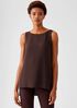 Silk Georgette Crepe Long Shell