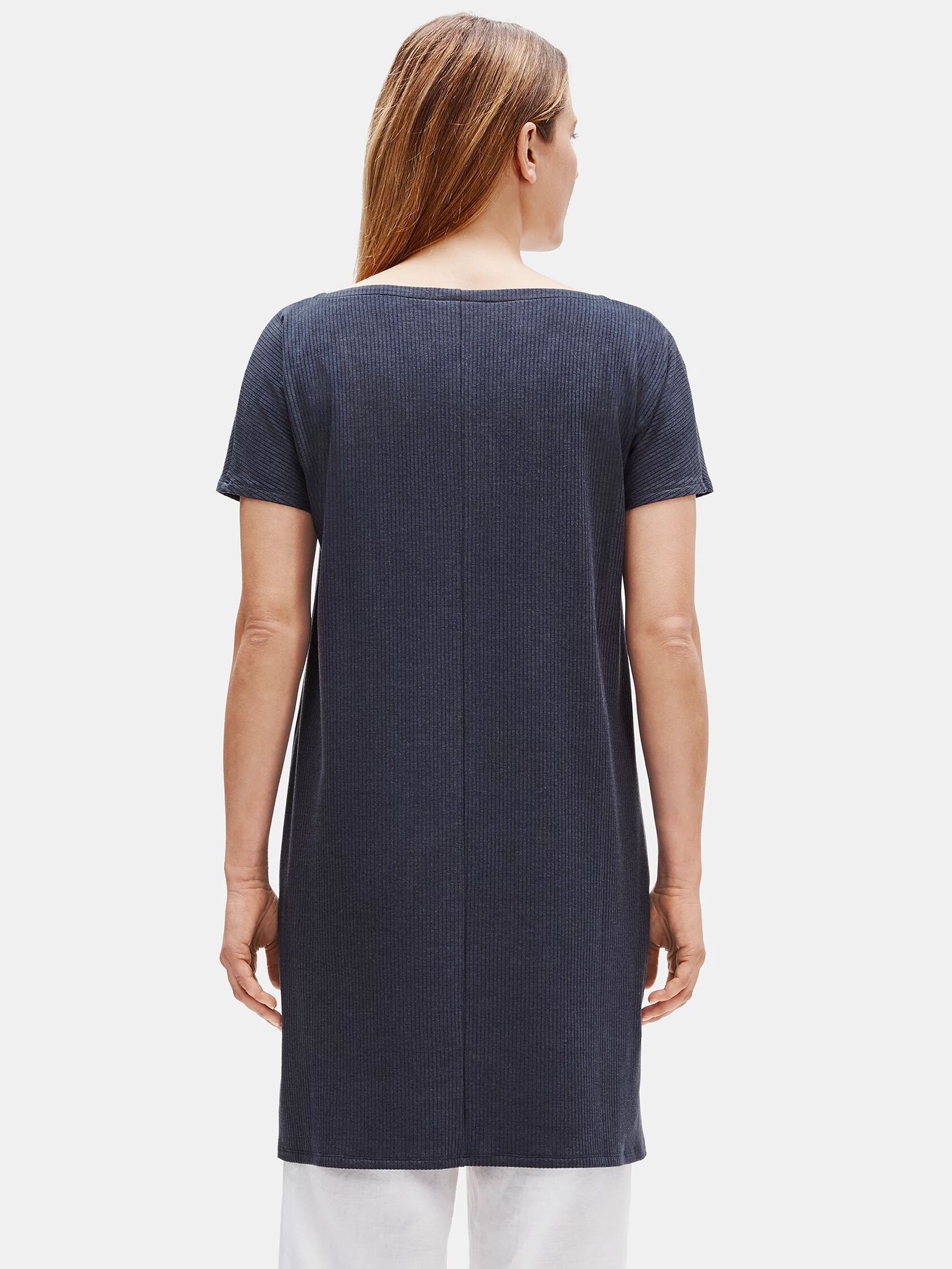 Tencel Rib Bateau Neck Tunic