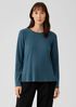 Stretch Jersey Knit Crew Neck Top