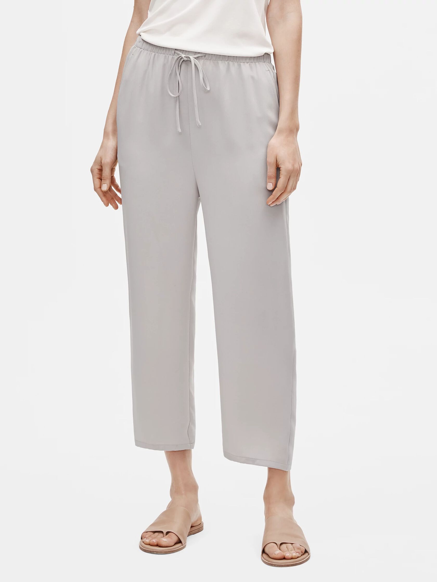 Limited Edition Silk Double Crepe Drawstring Pant