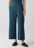 Cotton Blend Ponte Wide-Leg Pant