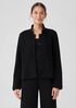 Organic Cotton Slubby Rib Knit Stand Collar Jacket