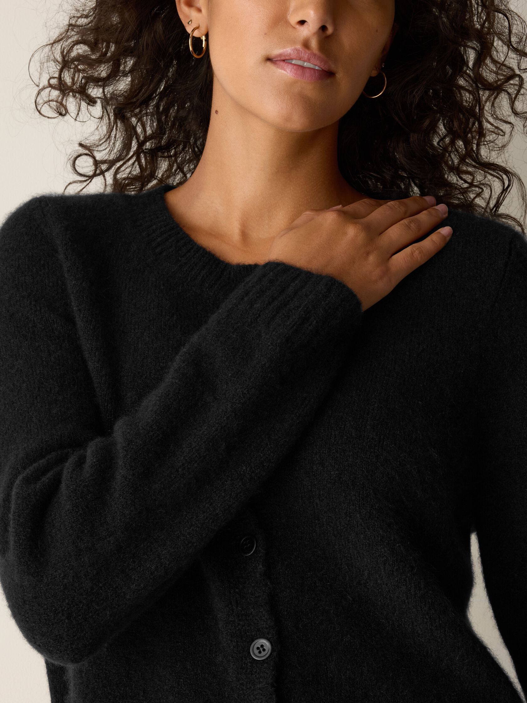 Cashmere Silk Bliss Crew Neck Cardigan