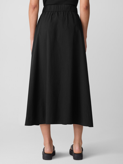 Washed Organic Cotton Poplin A-Line Skirt