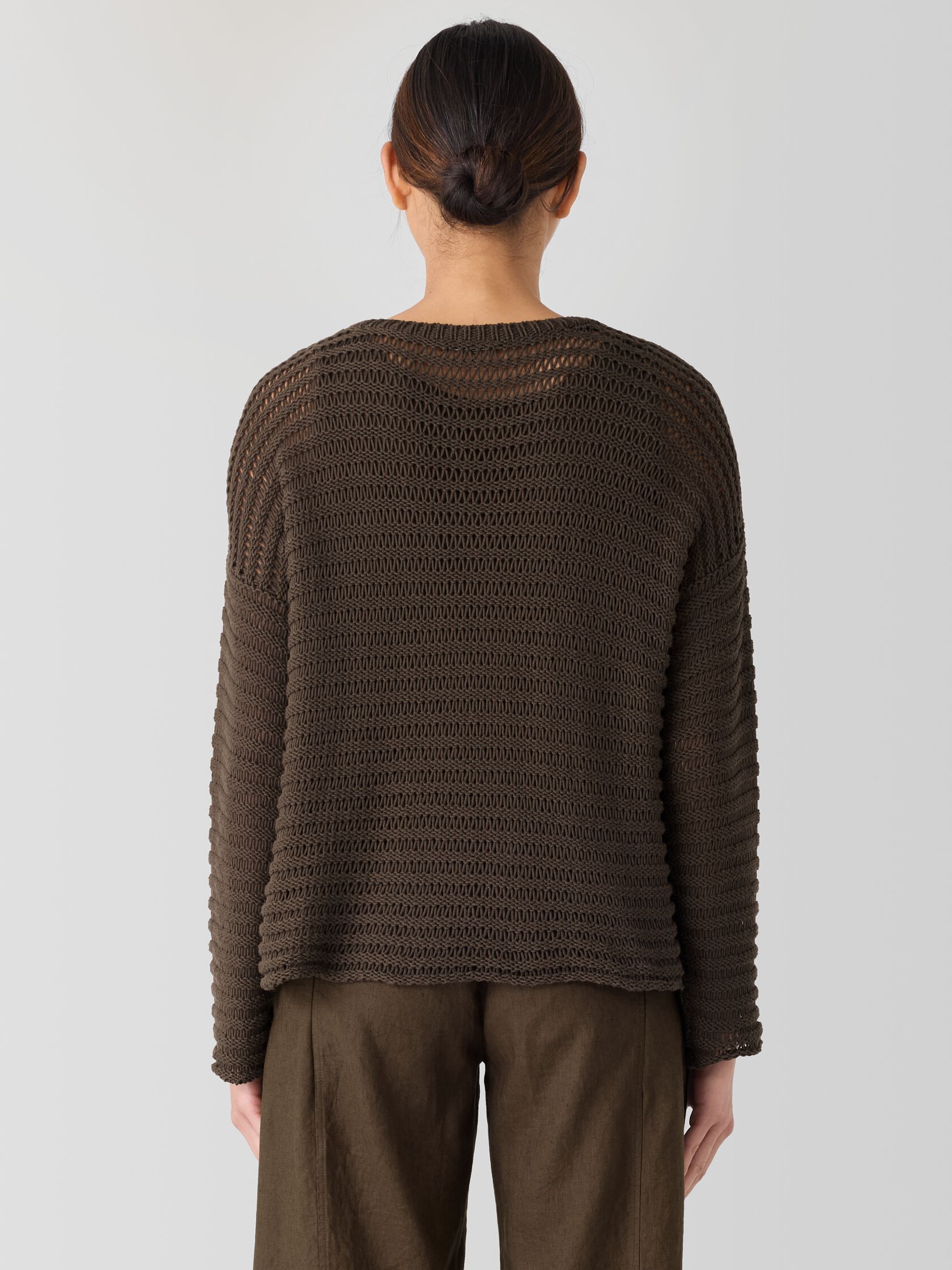Peruvian Organic Cotton Cord Crew Neck Top