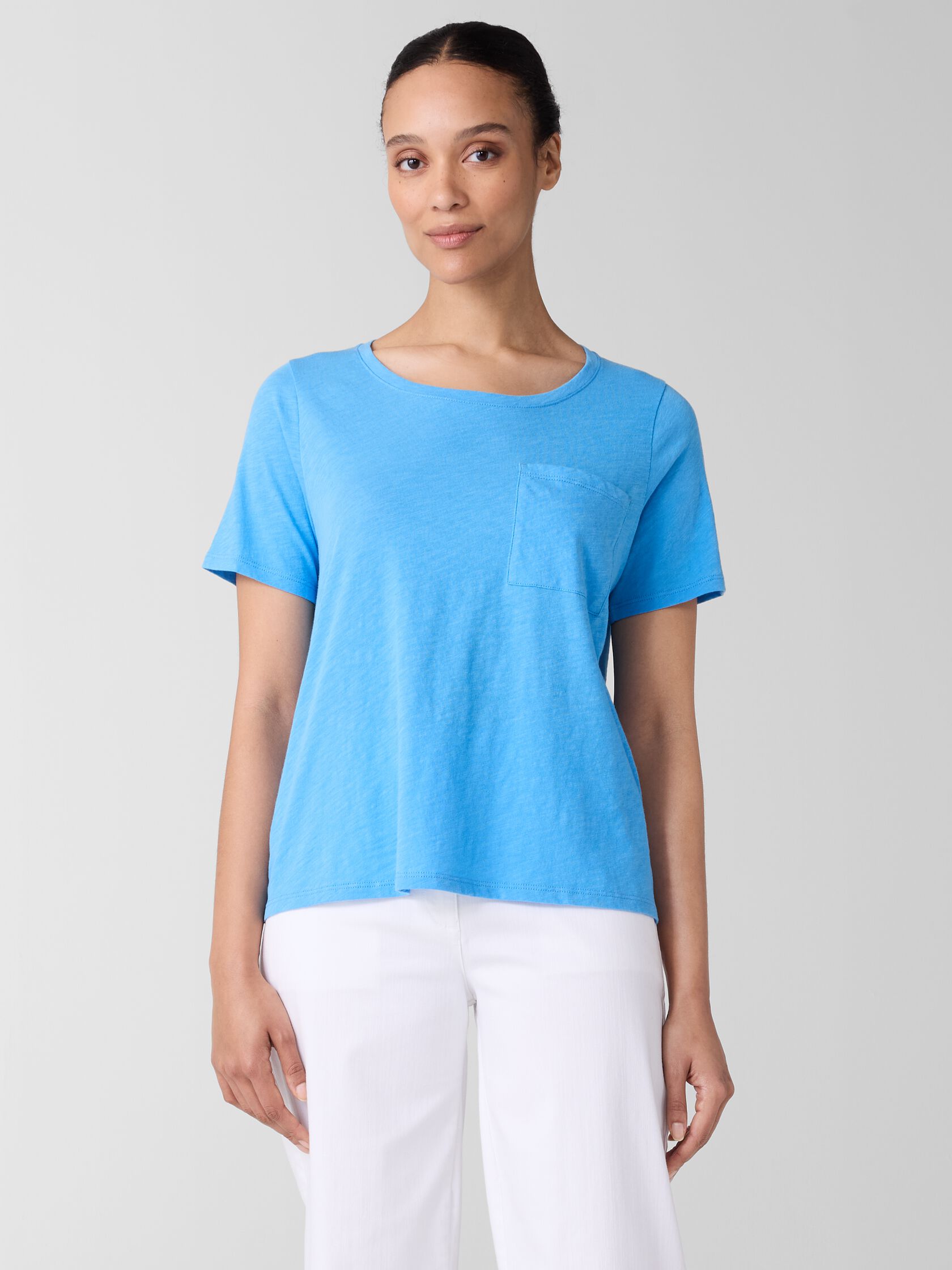 Organic Cotton Slubby Jersey Pocket Tee