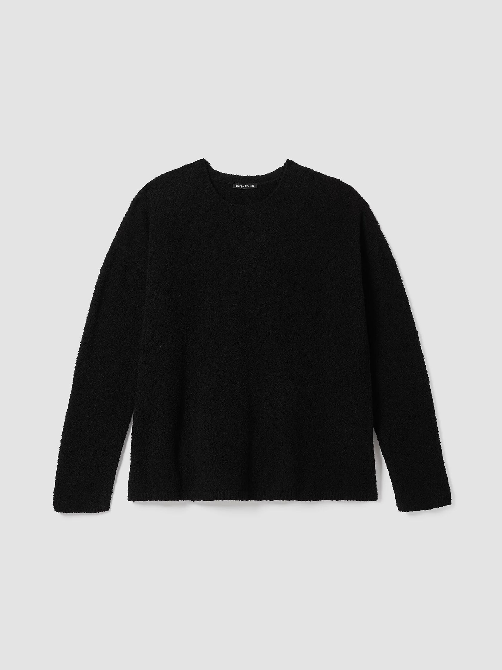 Cotton Boucle Crew Neck Top