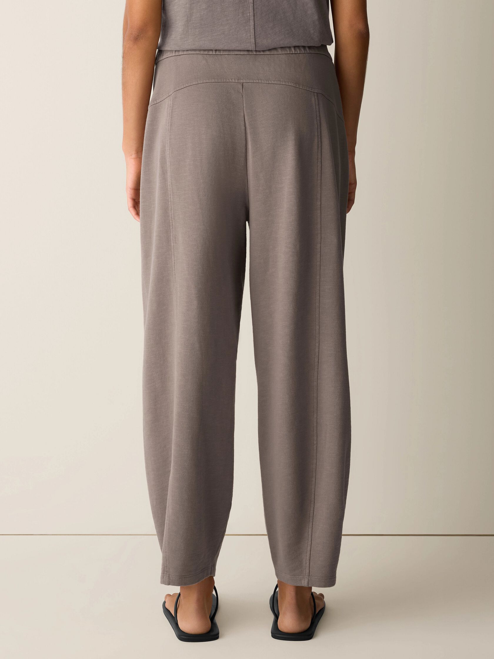 Garment-Dyed Organic Cotton Terry Lantern Pant