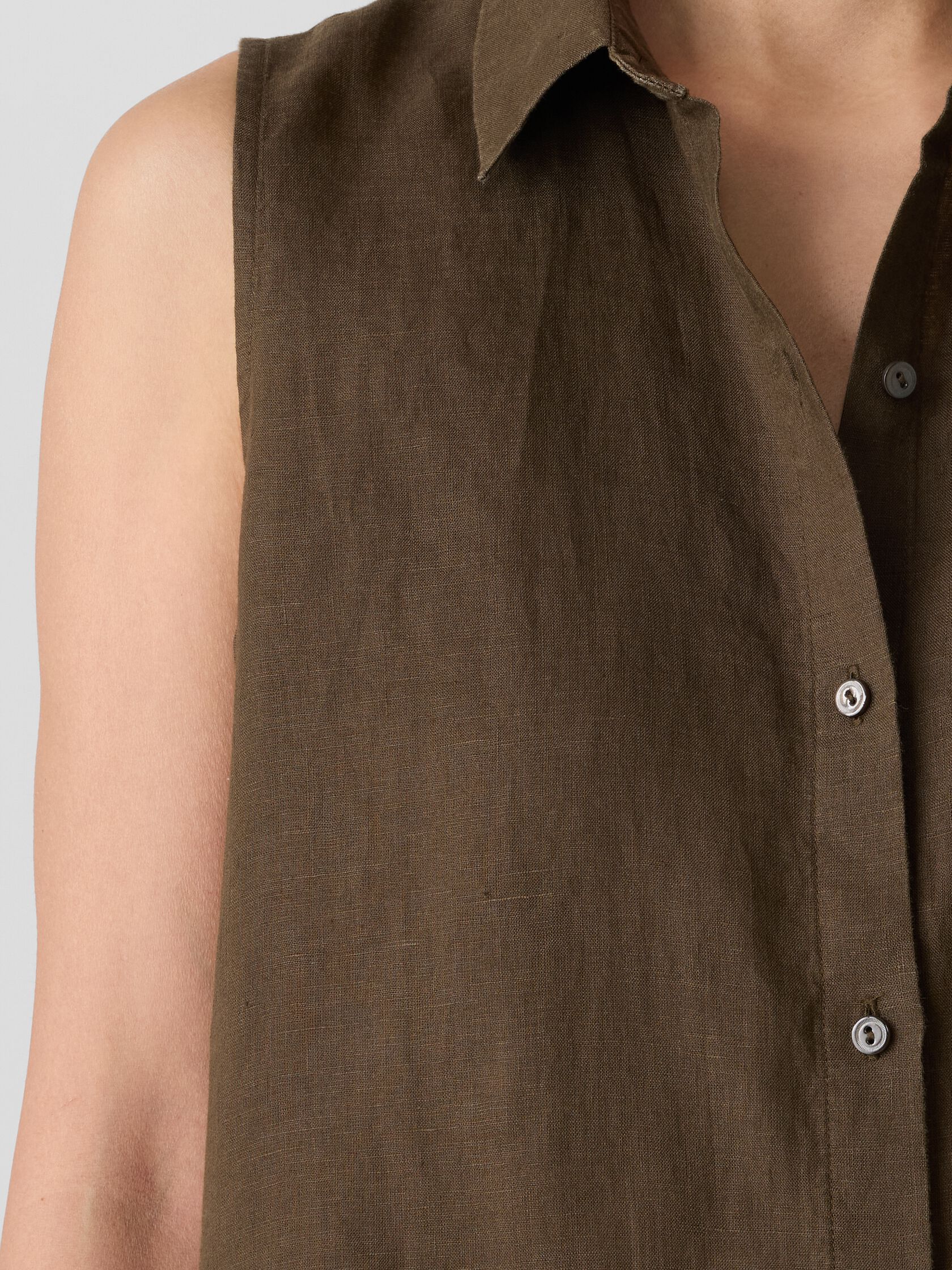 Organic Handkerchief Linen Sleeveless Shirt