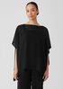 Sheer Silk Georgette Long Poncho